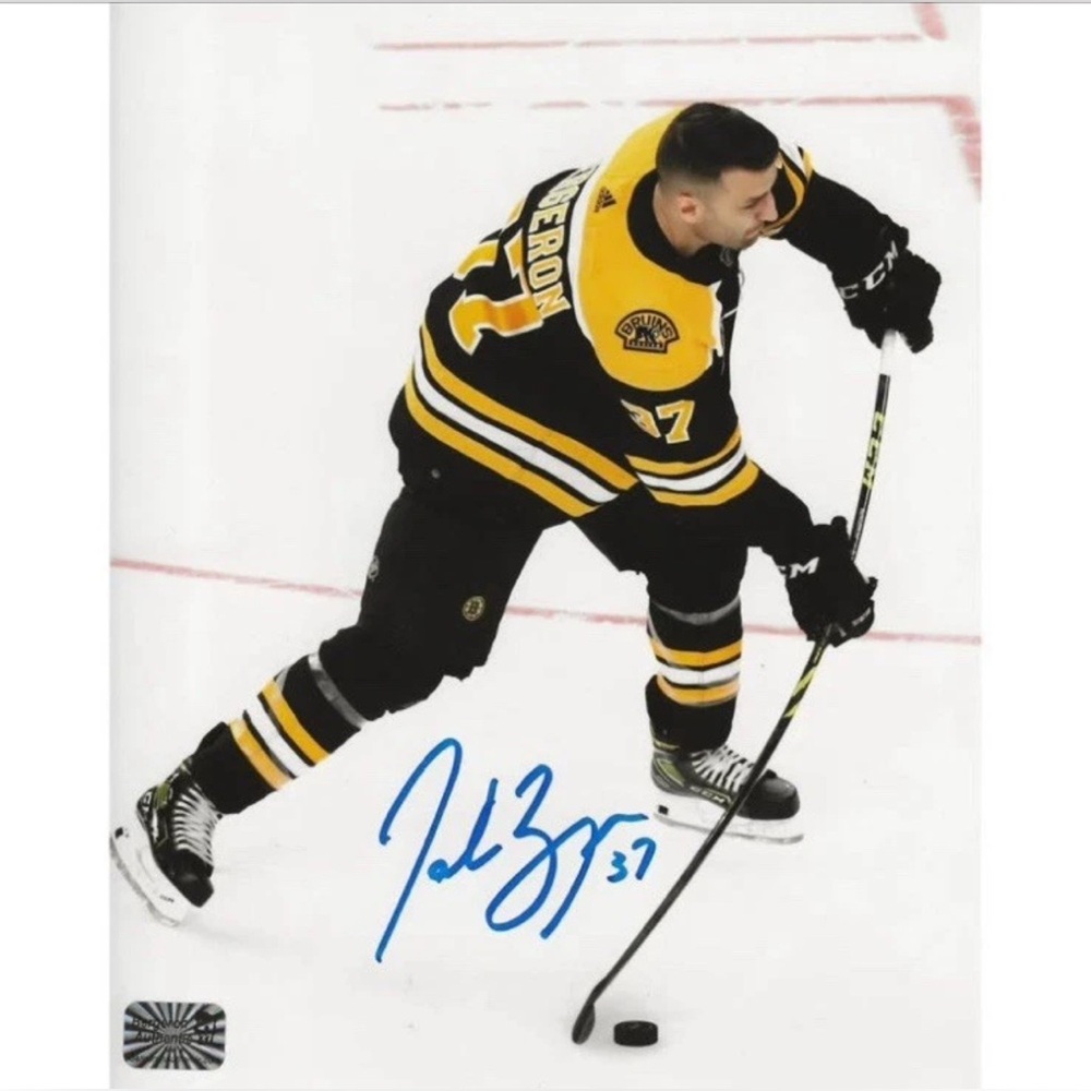 Patrice Bergeron  Signed 8x10 TS Sports
